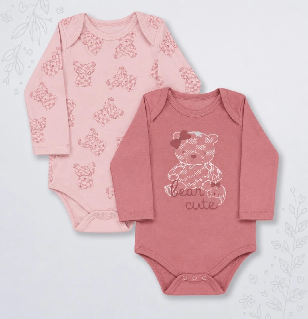 Baby Girl 2-Piece Bodysuit Set 3-18M - 18513-M - Interkidsy - by Peralane