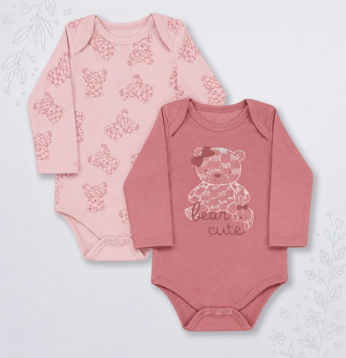 Baby Girl 2-Piece Bodysuit Set 3-18M - 18513-M - Interkidsy - by Peralane