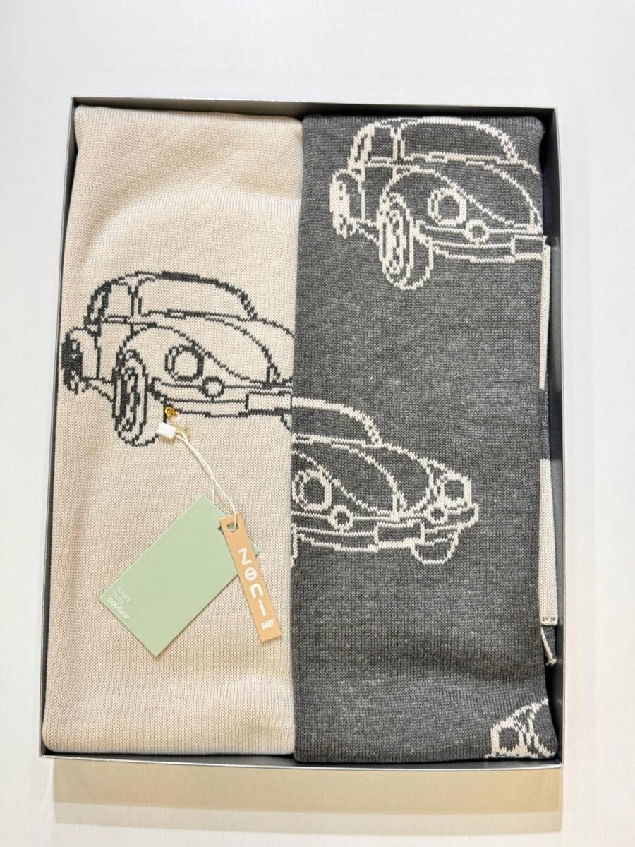 Baby Knit Blanket 80x90cm 0-18M Gray-White - Zeni - by Peralane