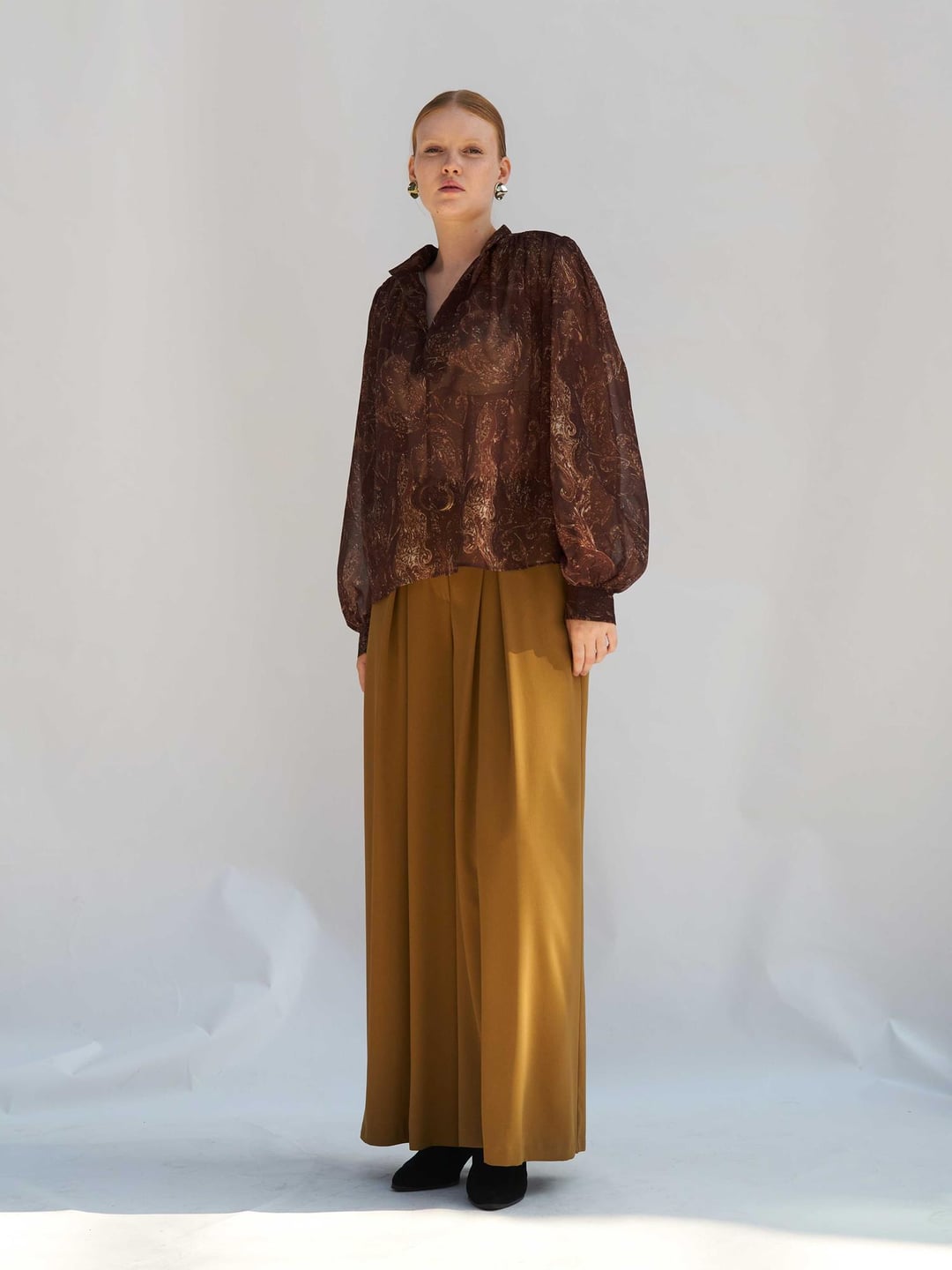 Sheer Paisley Print Blouse with Collar - Lefon - by Peralane - photo 4