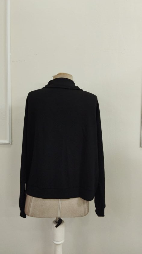 Women's Black Long Sleeve Collared Button-Front Modal Jacket - Janes - by Peralane - photo 5