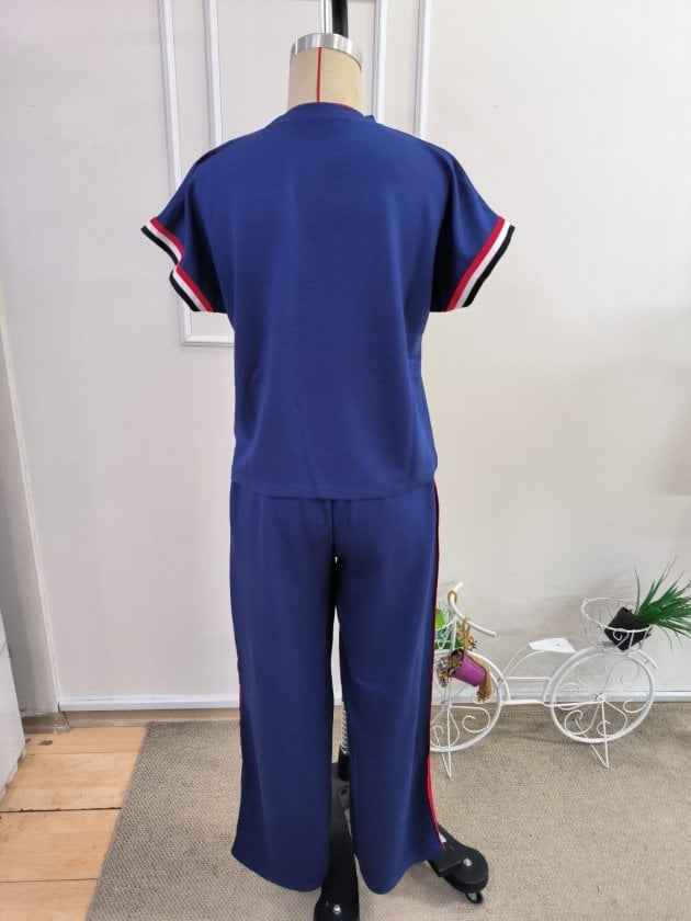 Women's Two-Piece Lounge Set with Short-Sleeve Top and Wide-Leg Pants - Janes - by Peralane - photo 6