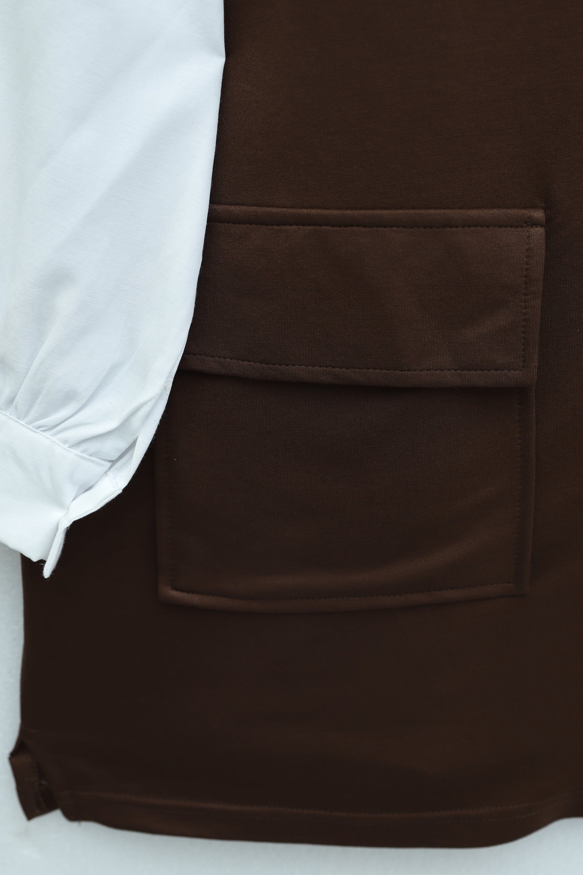 Brown Two-Piece Knit Set with Vest and Wide-Leg Trousers - Podyumplus - by Peralane - photo 5