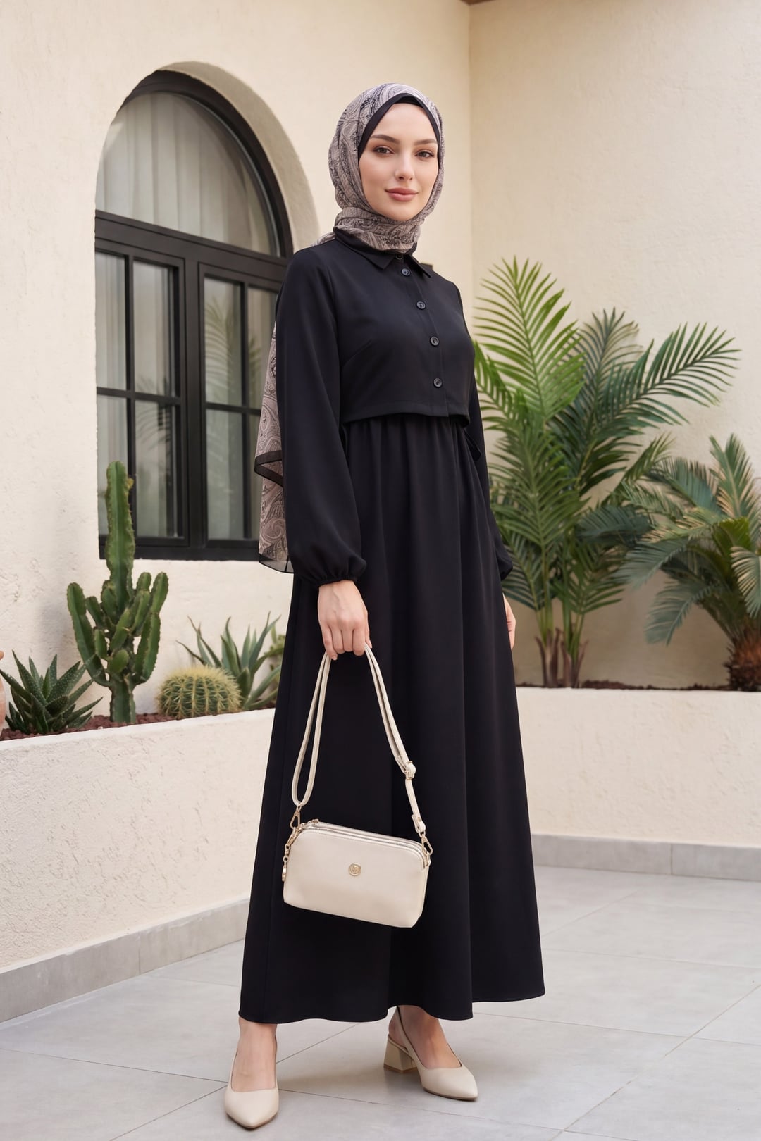Black Shirt Detail Dress Set - Podyumplus - by Peralane - photo 2