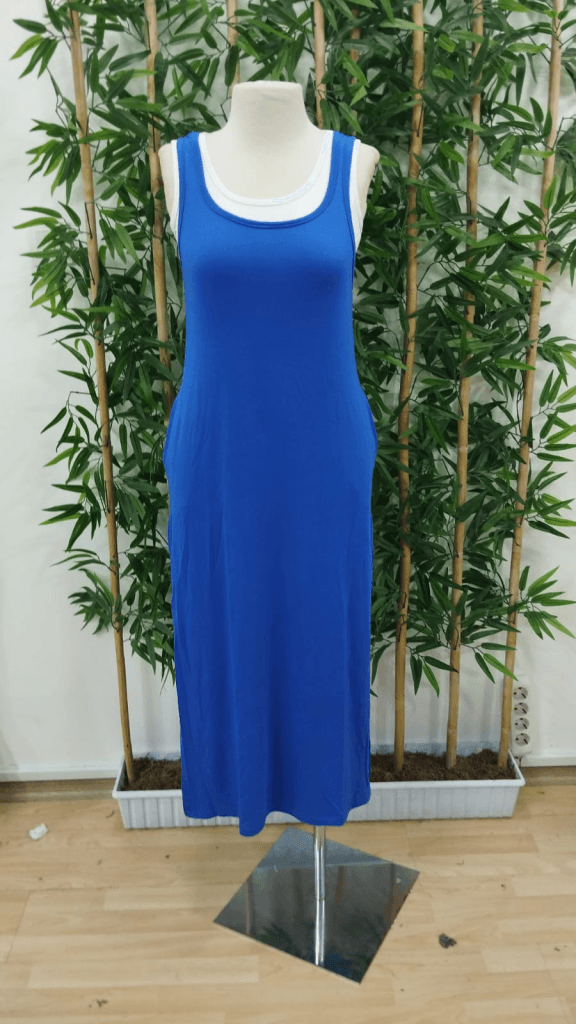 Women's Sleeveless Round Neck Viscose Maxi Dress with Slits and Vest Set - Janes - by Peralane - photo 4