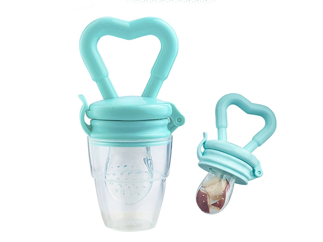 Fruit Feeder Set - Pastel Blue, Two Pieces - Baby Time - by Peralane