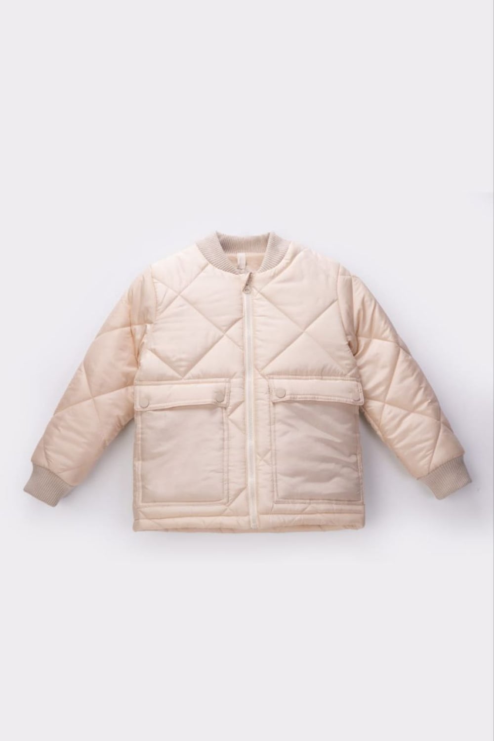 Quilted Bomber Jacket for Boys - Beige - Verscon - by Peralane