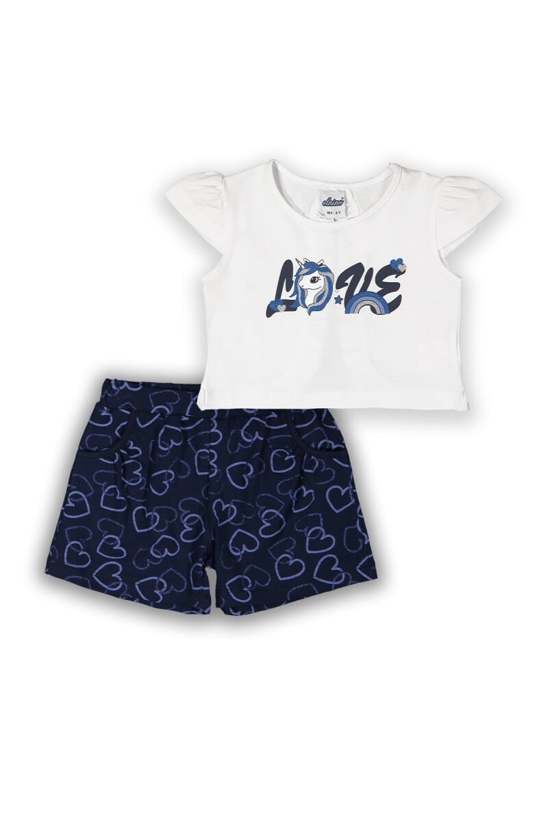 Girls' 2-Piece T-Shirt and Printed Shorts Set 3-6Y - Elnino - by Peralane