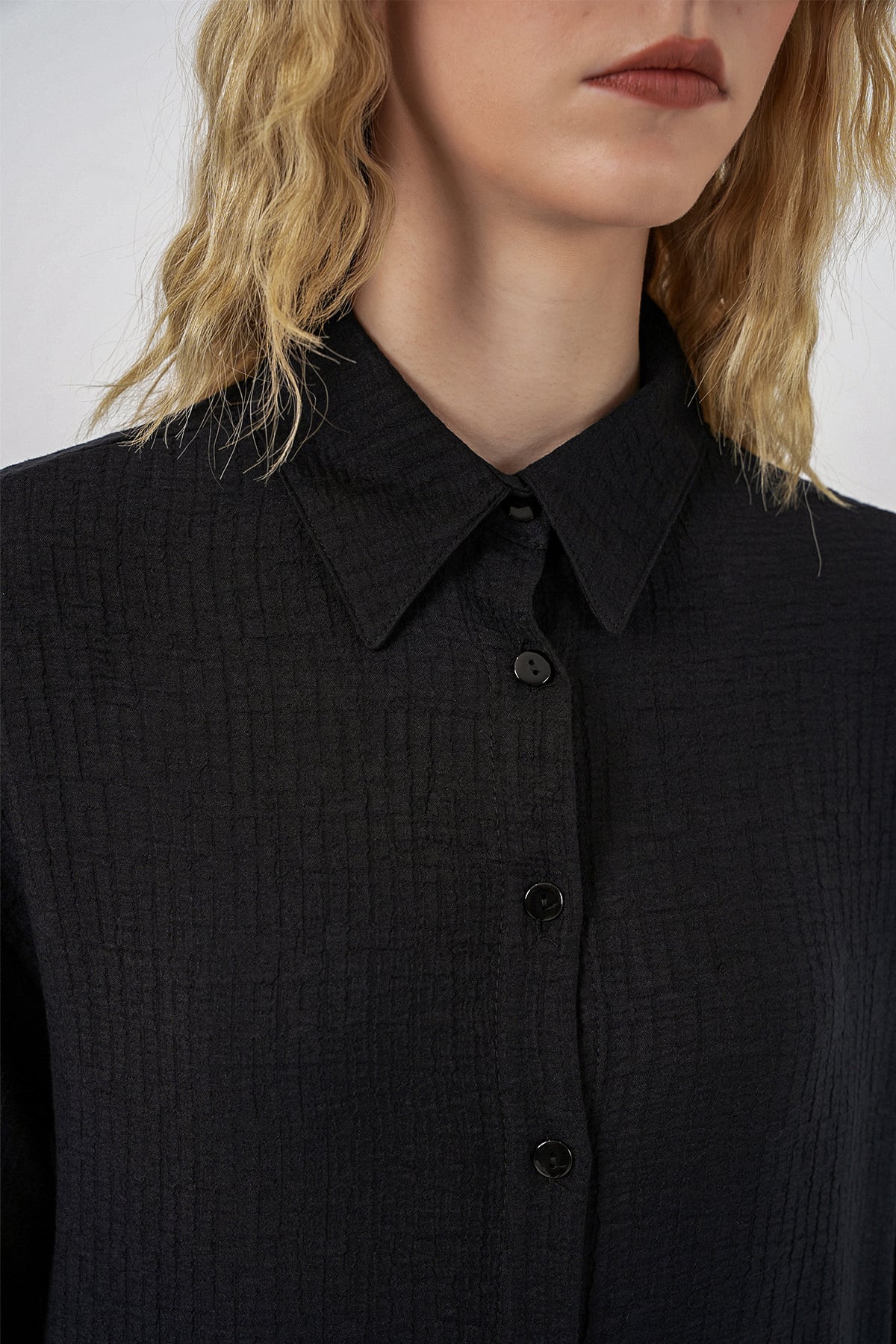 Women's Textured Oversize Tunic 5989 - Black - Bigdart - by Peralane - photo 4