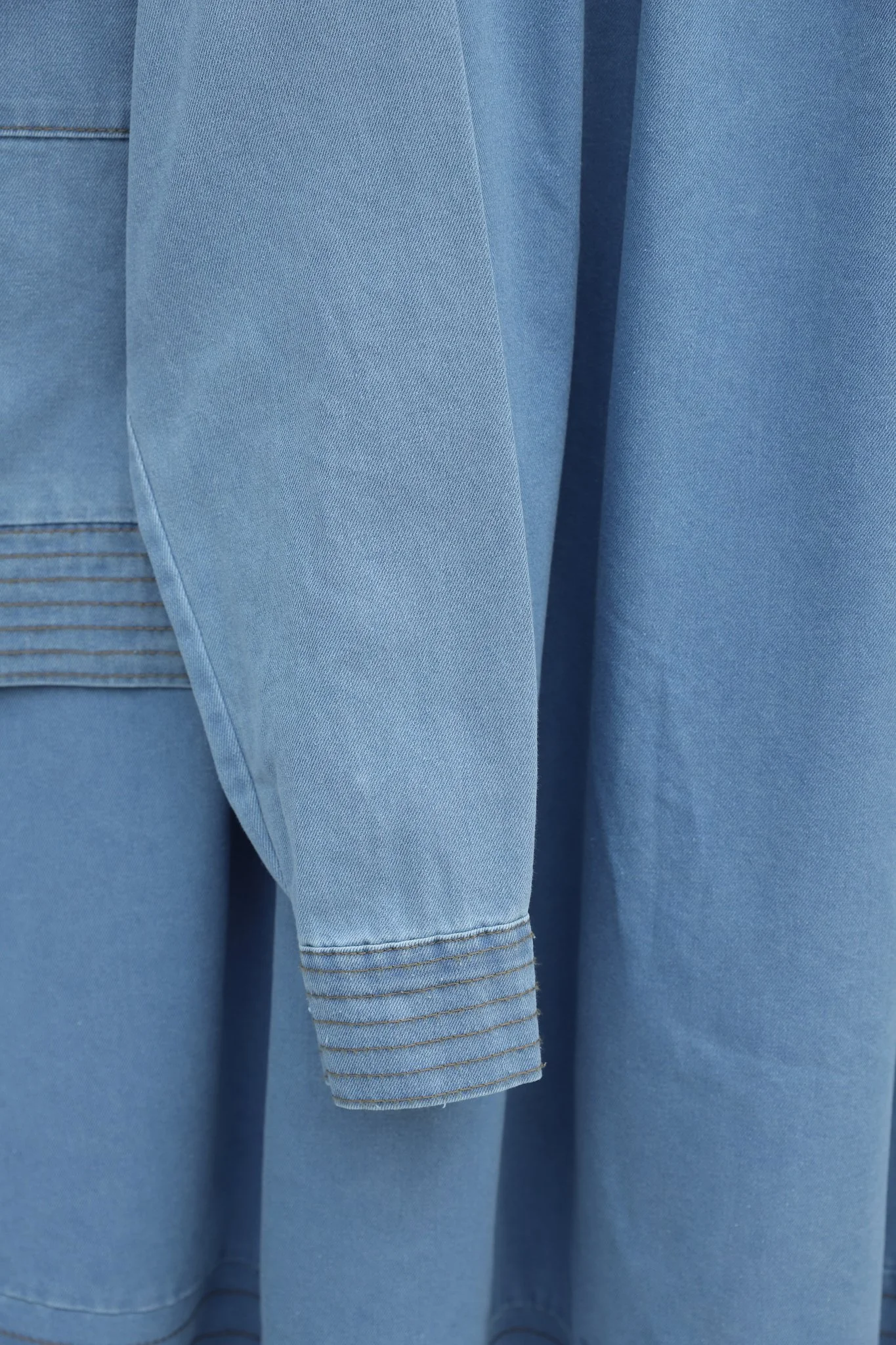 Light Blue Denim Jacket and Maxi Skirt Co-ord Set with Zip Closure - Podyumplus - by Peralane - photo 6