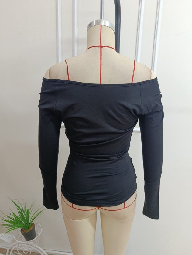 Women's Long-Sleeved Wrap Neck Viscose Blouse - Janes - by Peralane - photo 7
