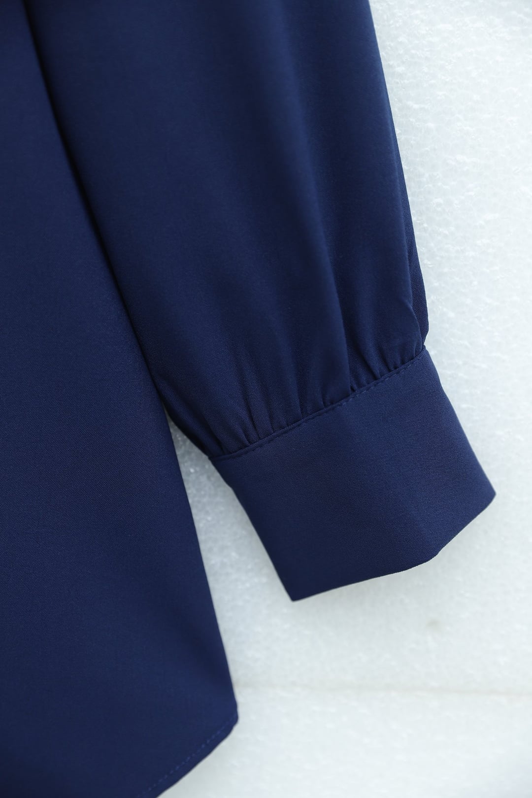 V-Detail Long Back Buttoned Crepe Tunic - Navy - Podyumplus - by Peralane - photo 7