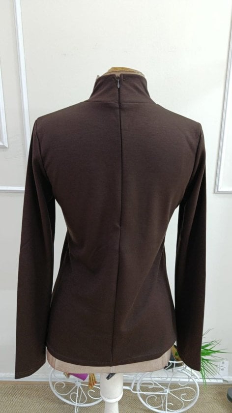 Women's Long-Sleeved Turtleneck Ribbed Modal Blouse - Janes - by Peralane - photo 5