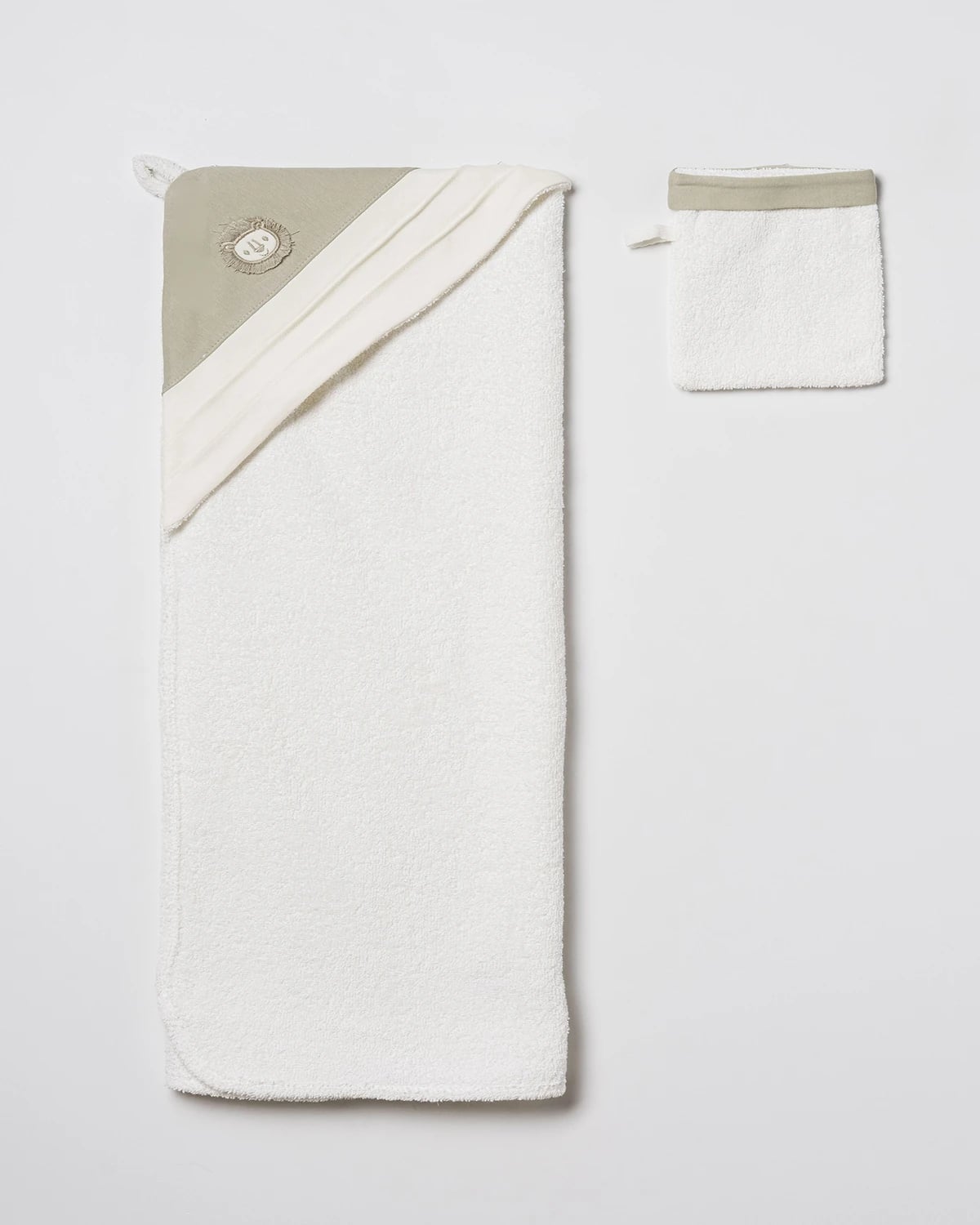 Baby Boy Hooded Towel and Wash Mitt Set - 5265 - Ciccimbaby - by Peralane