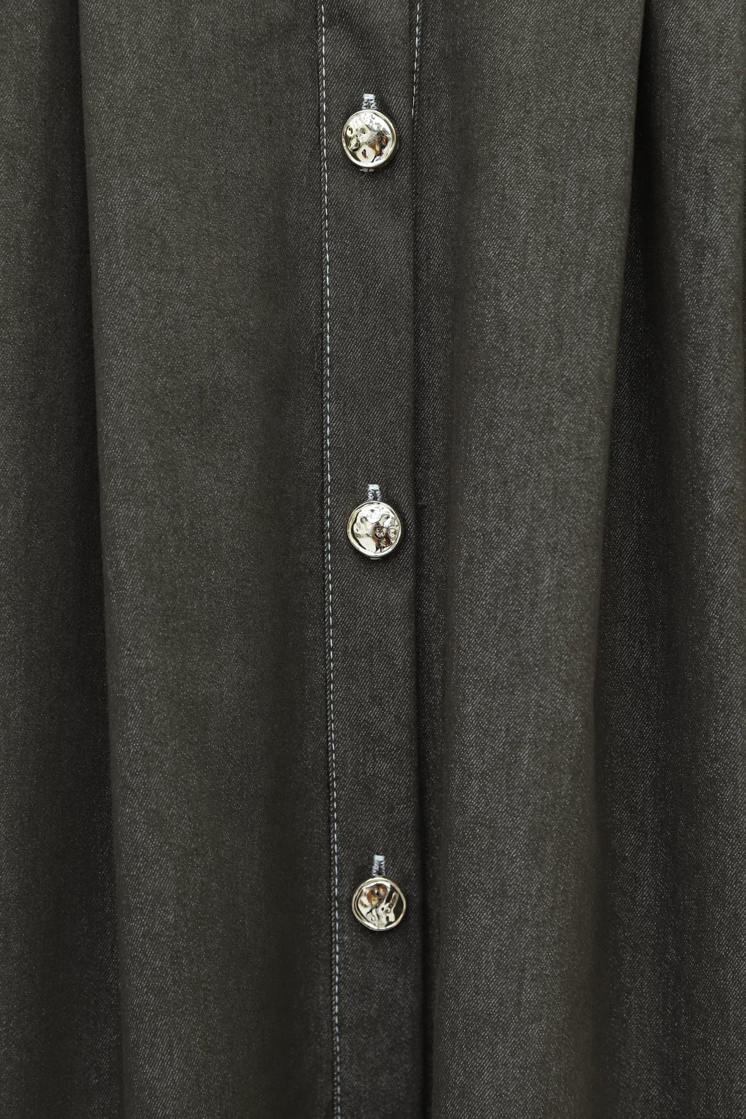 Front Button Pleated Tunnel Belt Denim Dress - Toprak - Podyumplus - by Peralane - photo 6