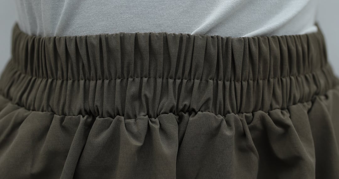 Elastic Waist Double Pocket Poplin Skirt - Light Brown - Podyumplus - by Peralane - photo 7