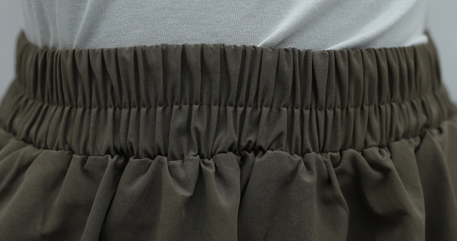 Elastic Waist Double Pocket Poplin Skirt - Light Brown - Podyumplus - by Peralane - photo 7