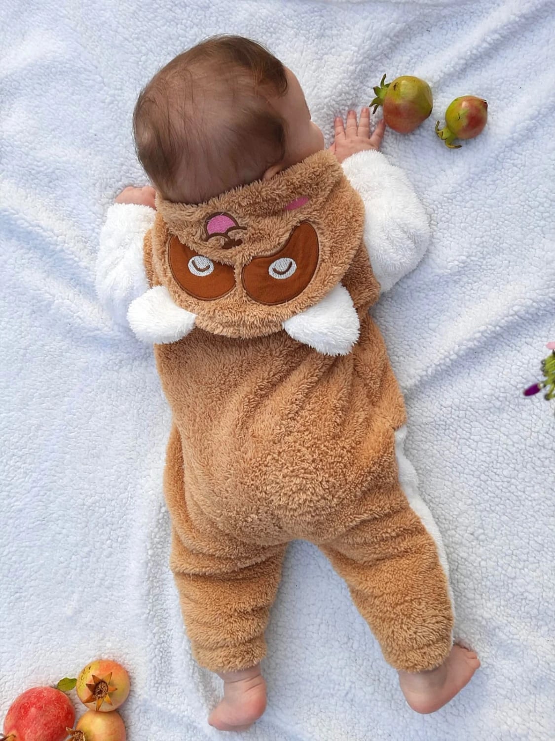 Baby Animal Hooded Romper - Brown (Pack of 4) - Minizade - by Peralane