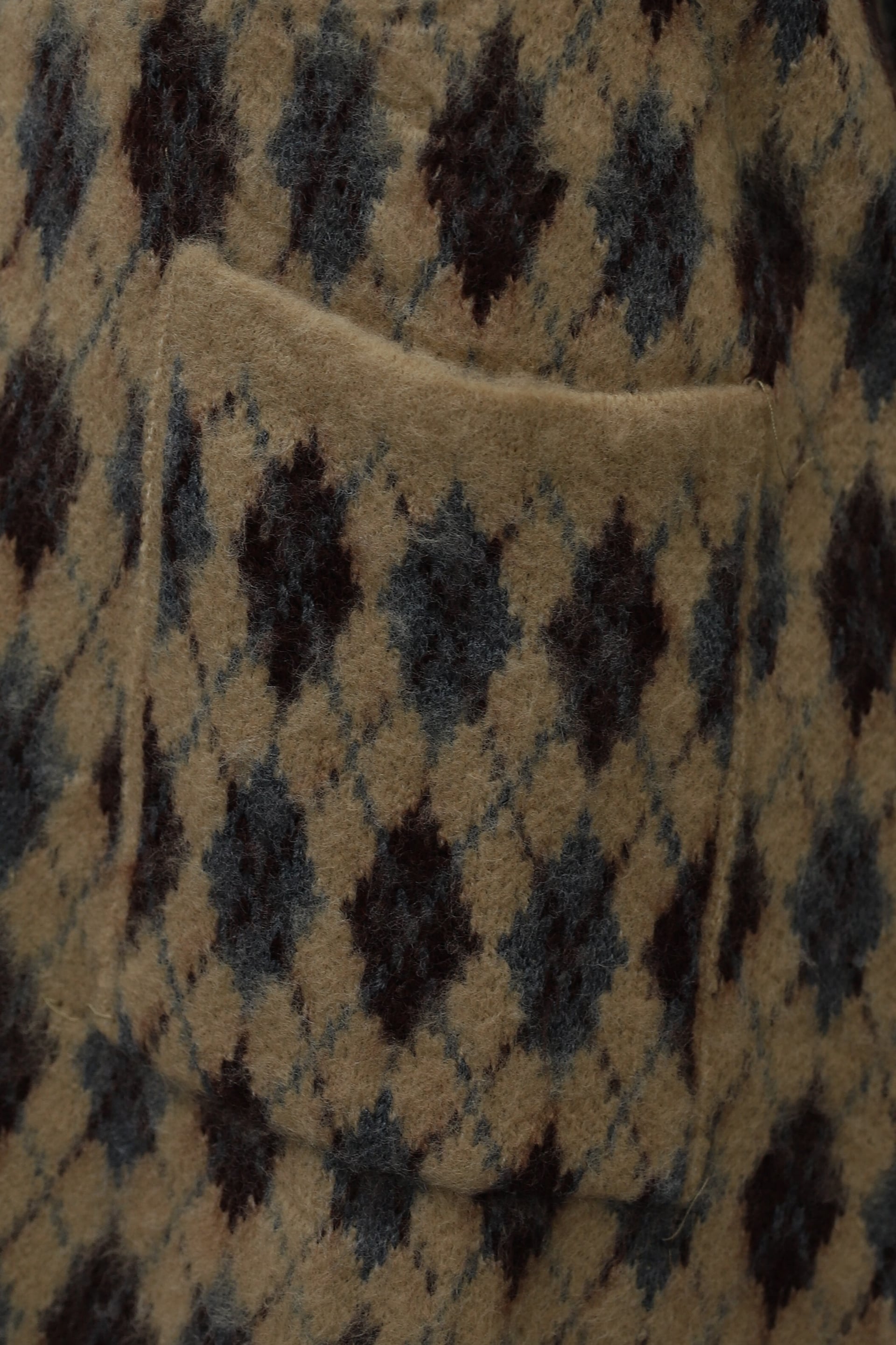 Patterned Button-Front Cardigan with Pockets - Cinnamon - Podyumplus - by Peralane - photo 8