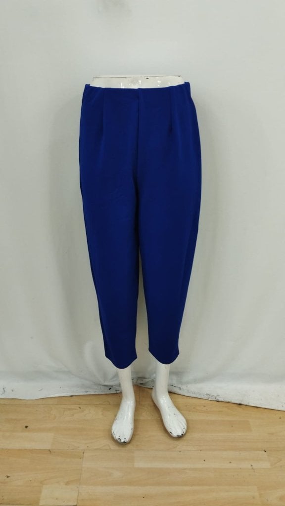 Women's High Waist Crepe Trousers - Royal Blue - Janes - by Peralane - photo 4
