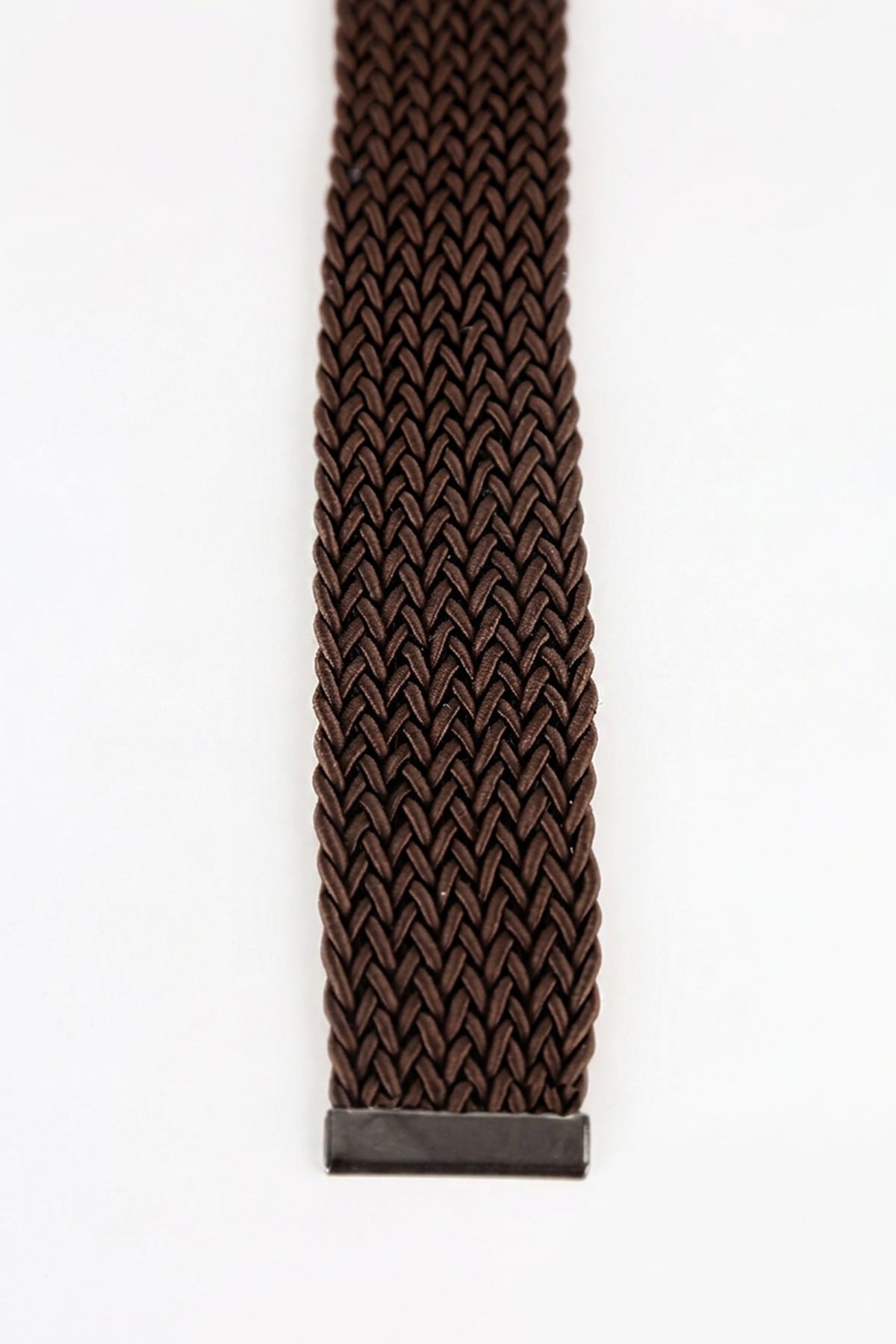 Braided Fabric Belt with Circular Buckle - Light Brown - Bigdart - by Peralane - photo 2
