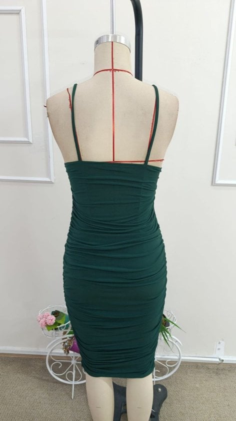 Women's Spaghetti Strap Round Neck Midi Sandy Dress - Janes - by Peralane - photo 6