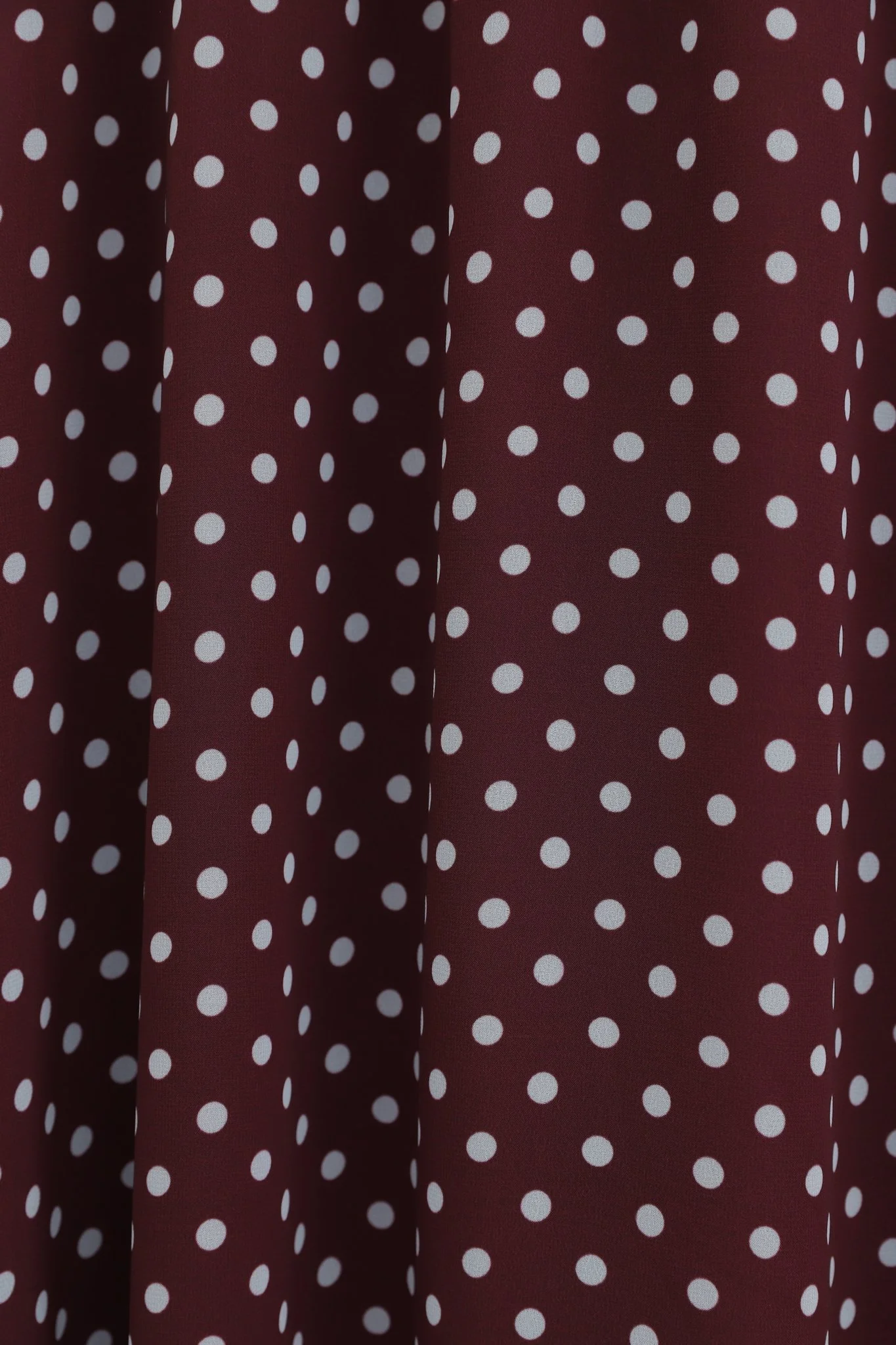 Polka Dot Elasticated Waist Lined Chiffon Skirt - Burgundy - Podyumplus - by Peralane - photo 5