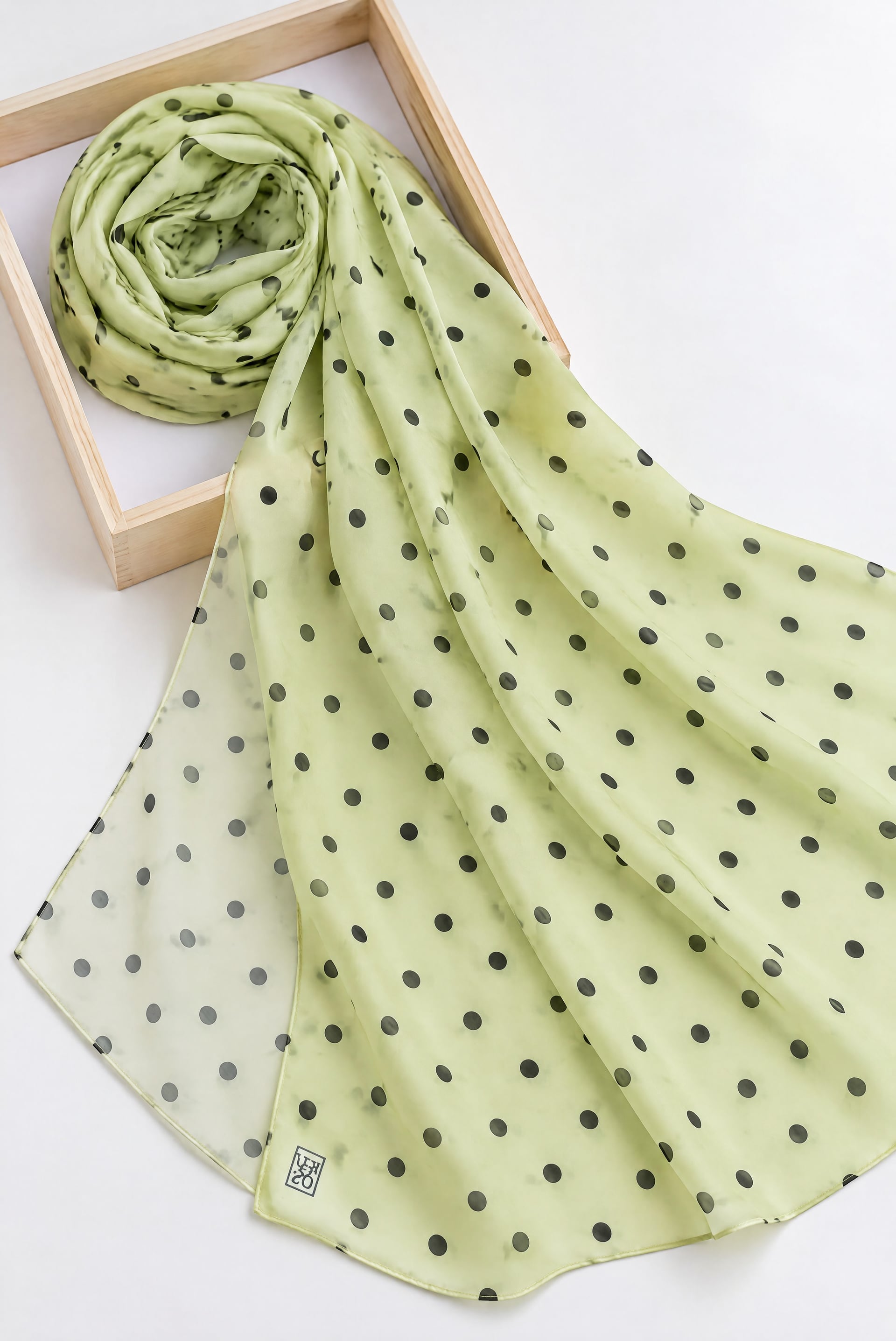 Polka Dot Soft Scarf - Yellow - Podyumplus - by Peralane
