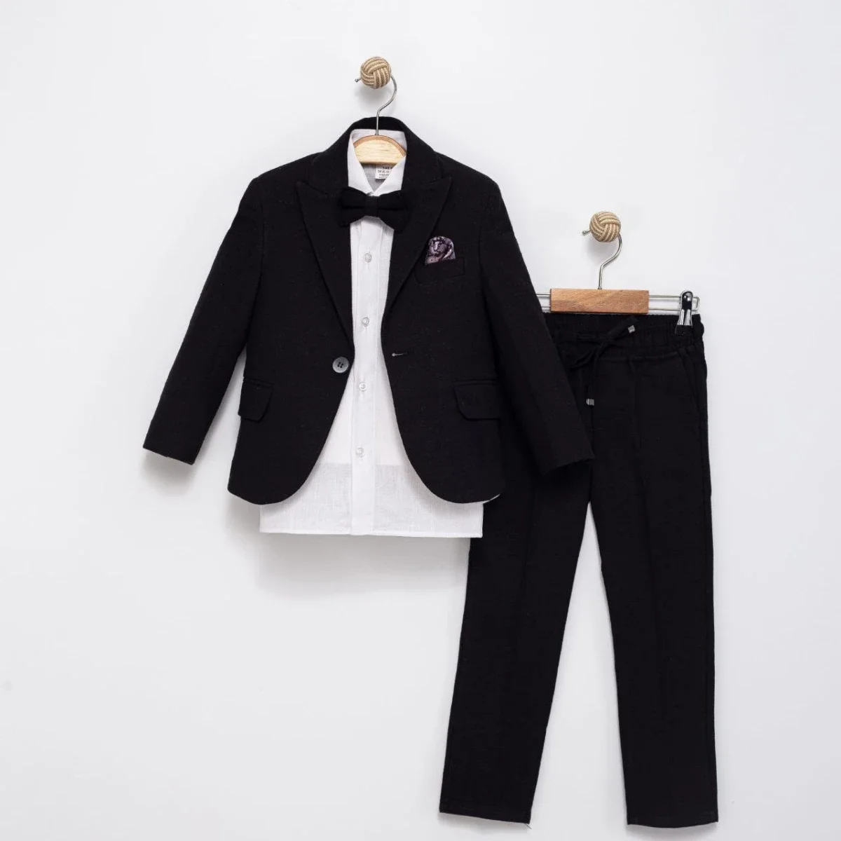 Boys' Linen Fabric Jacket Set - 4 Pieces, 11-14 Years - Terry - by Peralane