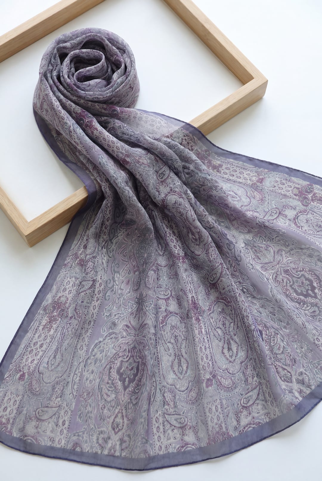 Traditional Striped Cotton Scarf - Lilac - Podyumplus - by Peralane