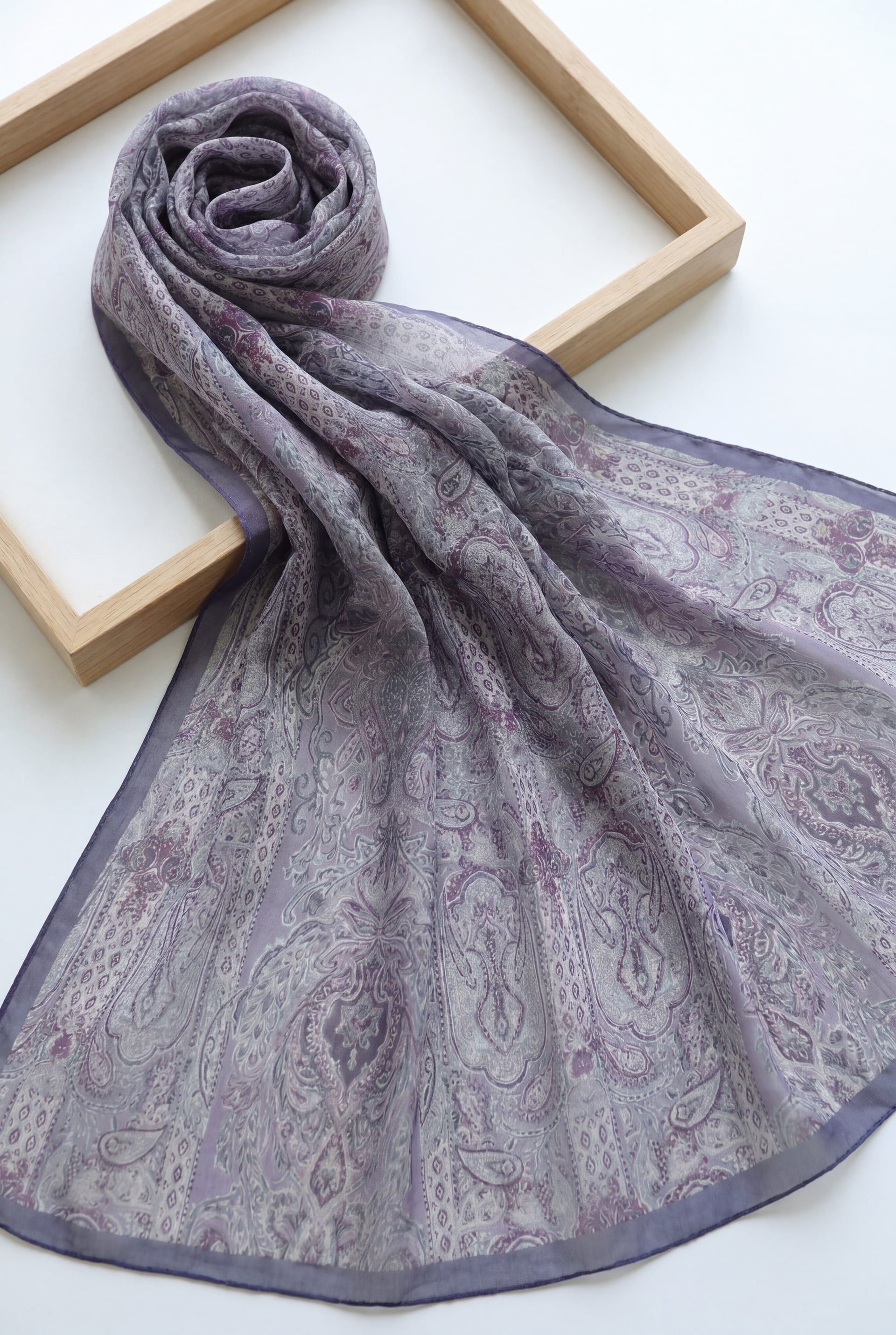 Traditional Striped Cotton Scarf - Lilac - Podyumplus - by Peralane