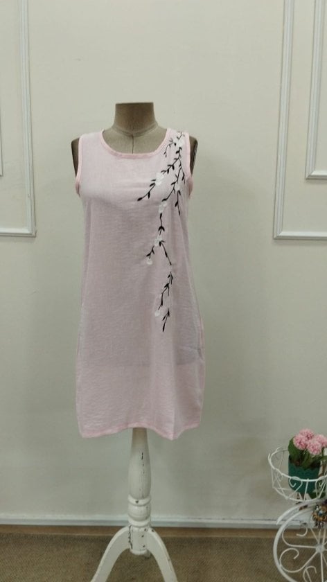 Women's Sleeveless Round Neck Floral Print Short Dress - Janes - by Peralane - photo 5