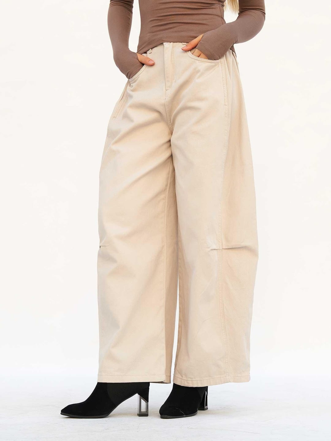 Curve Wide Gabardine Trousers 045 - Lefon - by Peralane - photo 8