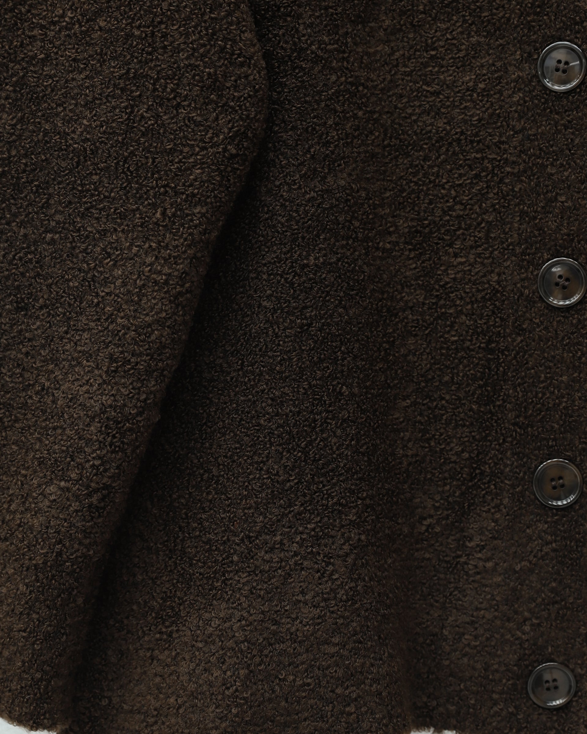 Buttoned Relaxed Knit Cardigan - Dark Brown - Podyumplus - by Peralane - photo 5