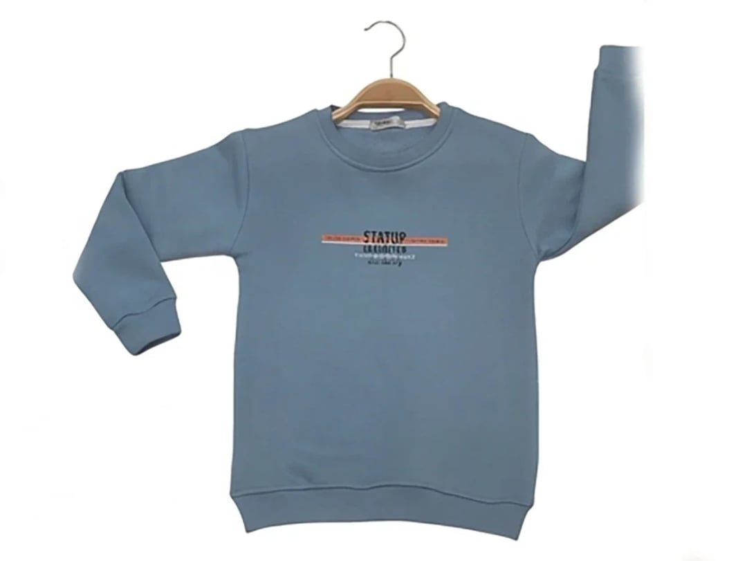 Boys' Printed Crewneck Sweatshirt - Light Blue - Tanem Kids - by Peralane