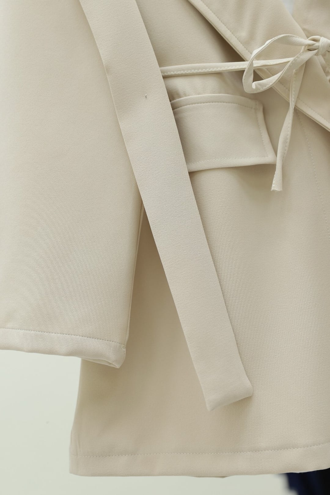 Pocket Detail Tie Waist Blazer - Beige - Podyumplus - by Peralane - photo 6