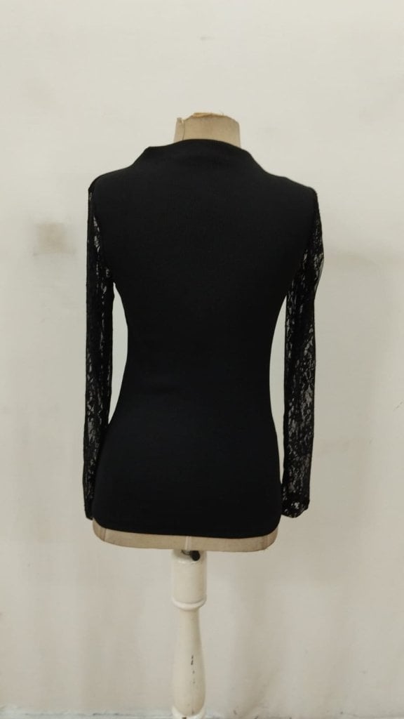 Women's Long Sleeve Half Turtleneck Lace Blouse - Janes - by Peralane - photo 7
