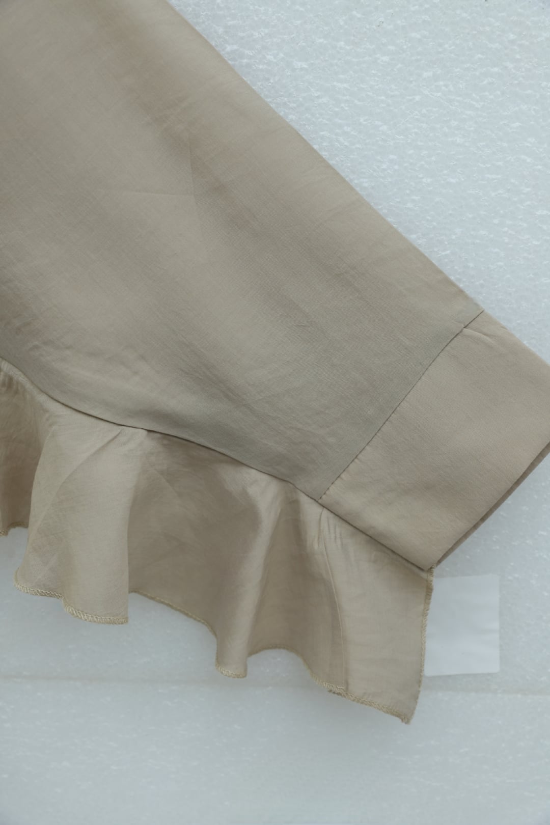 Buttoned Belted Batwing Sleeve Flounced Oversize Modal Tunic - Mink - Podyumplus - by Peralane - photo 8