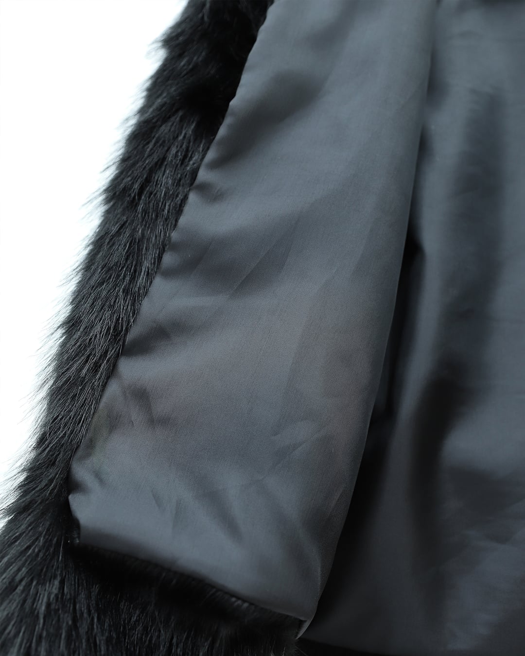 Black Faux Fur Lined Coat for Women - Podyumplus - by Peralane - photo 3