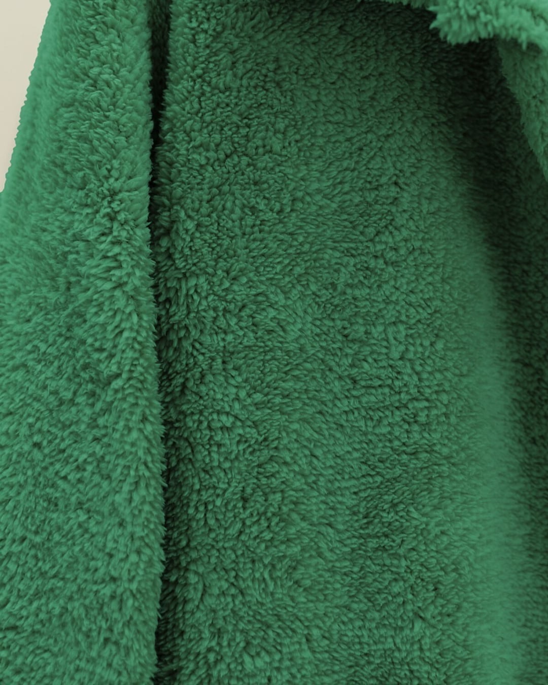 Full-Length Buttoned Pocket Plush Jacket - Green - Podyumplus - by Peralane - photo 3