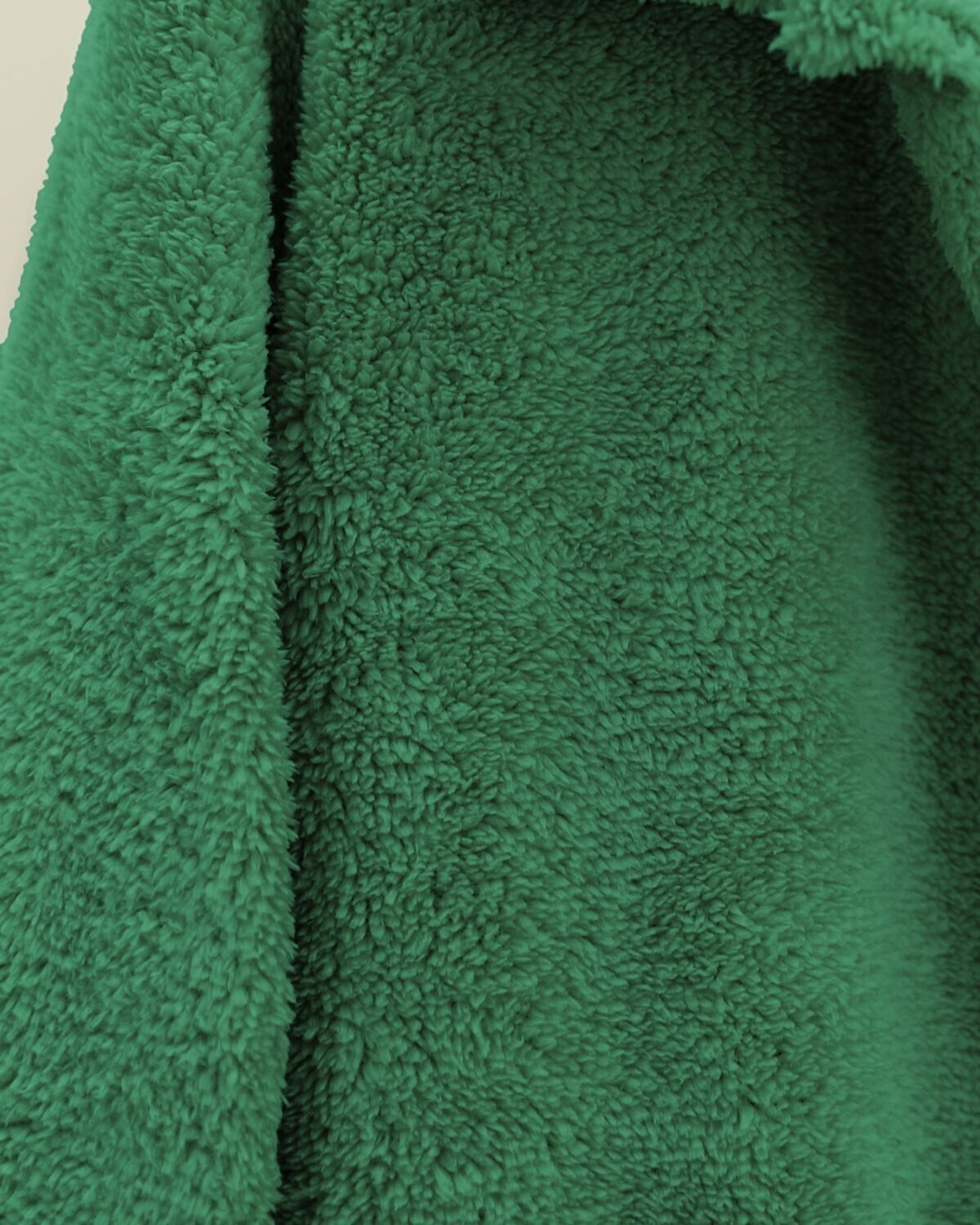Full-Length Buttoned Pocket Plush Jacket - Green - Podyumplus - by Peralane - photo 3