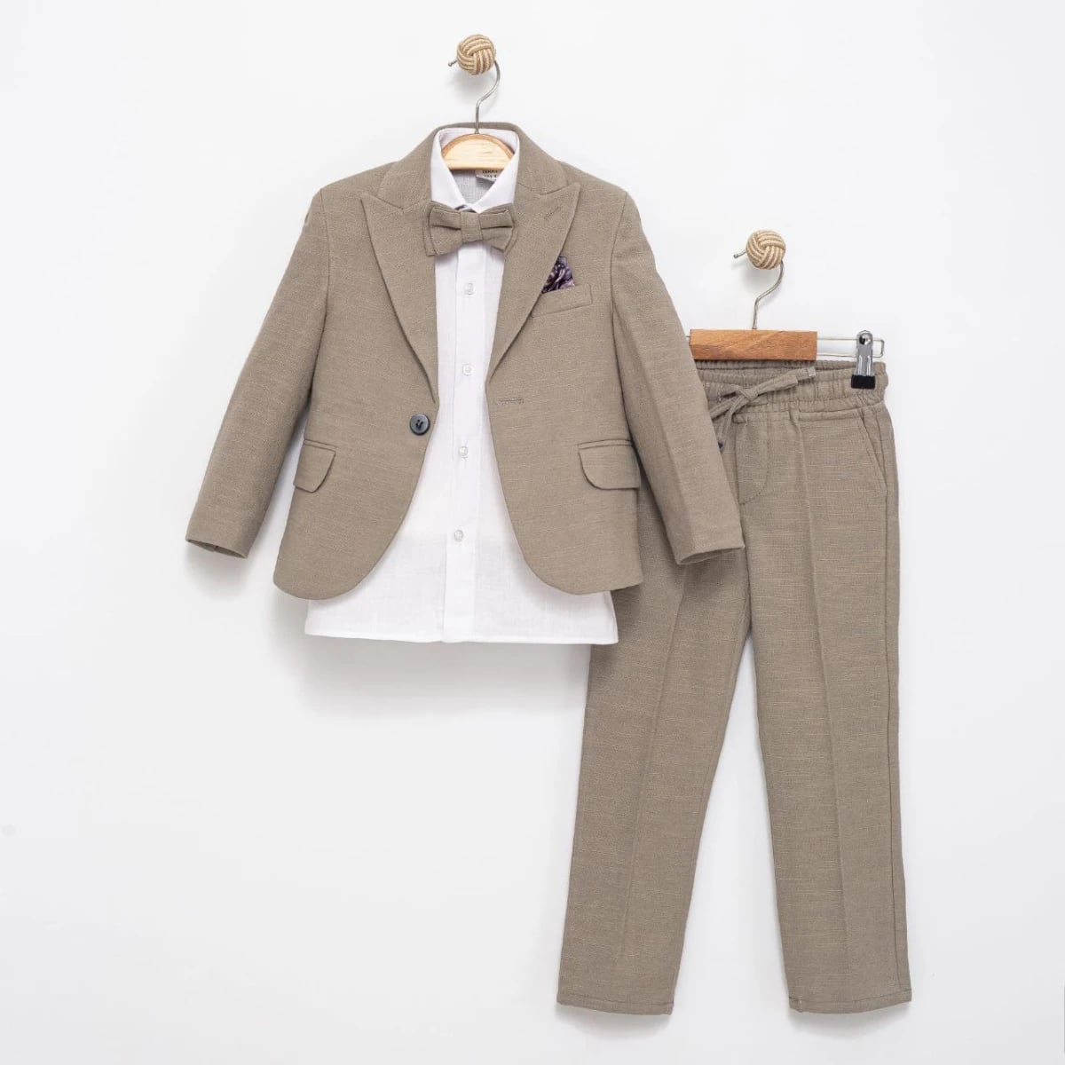 Linen Fabric Jacket Complete Set of 4, 3-6 Years - 12002 - Terry - by Peralane