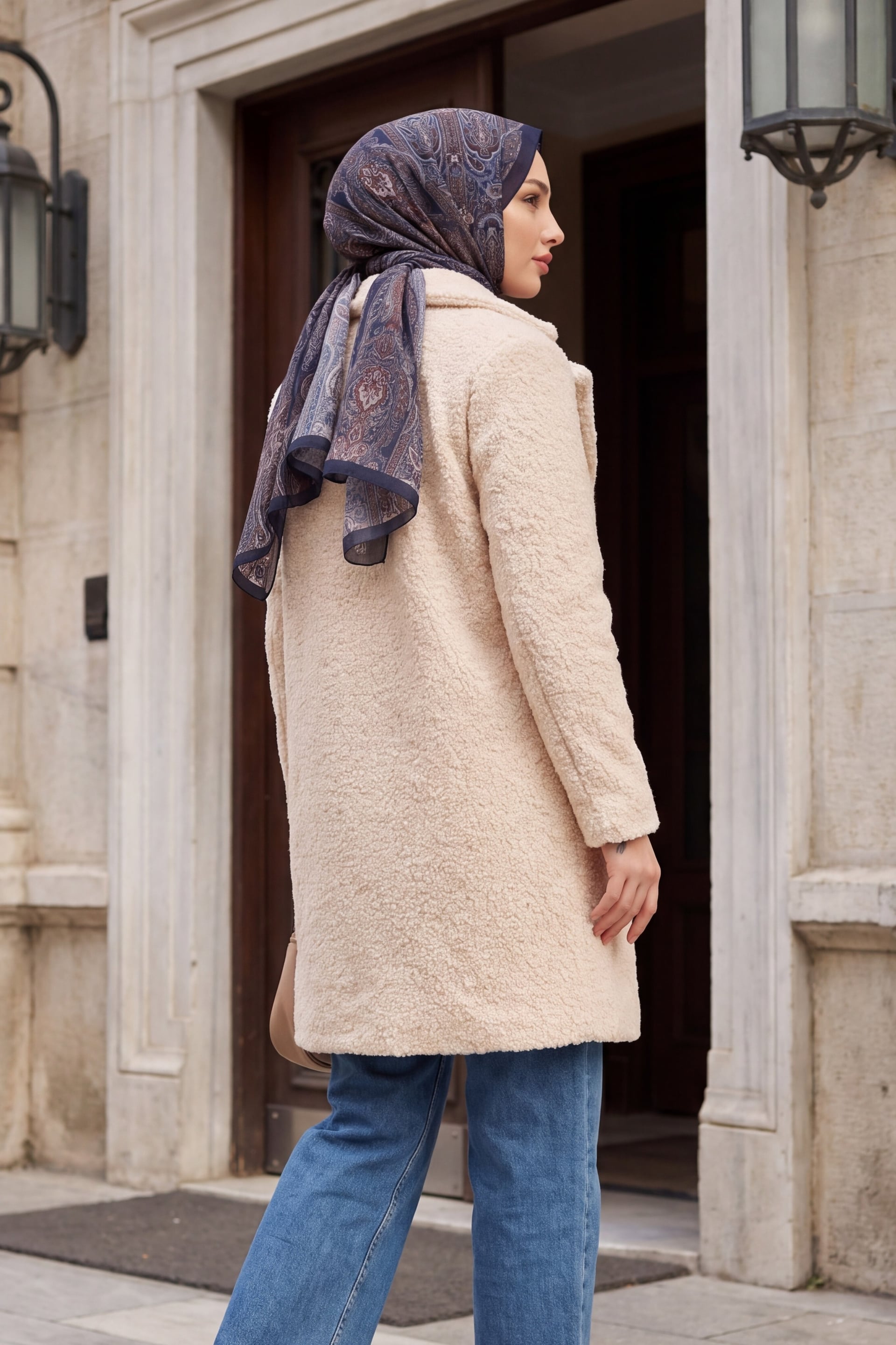Oversize Sherpa Jacket - Ecru - Bigdart - by Peralane - photo 4