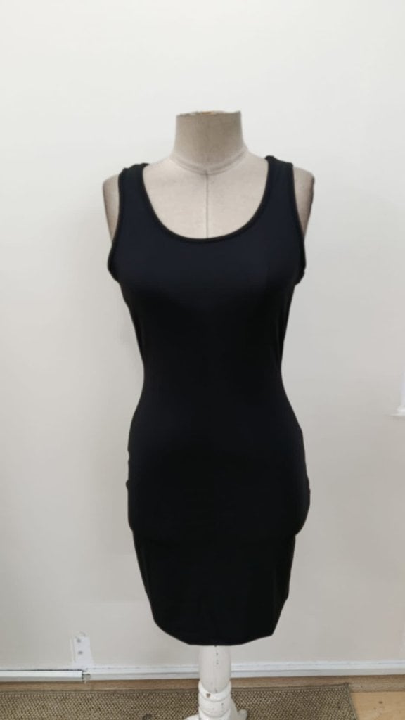 Women's Black Sleeveless Scoop-Neck Ribbed Knit Dress - Janes - by Peralane - photo 5