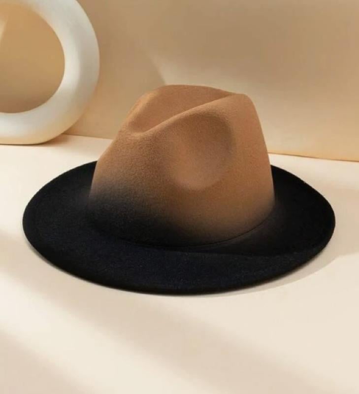 Gradient Felt Hat - Tan to Black - Nesvay - by Peralane - photo 3