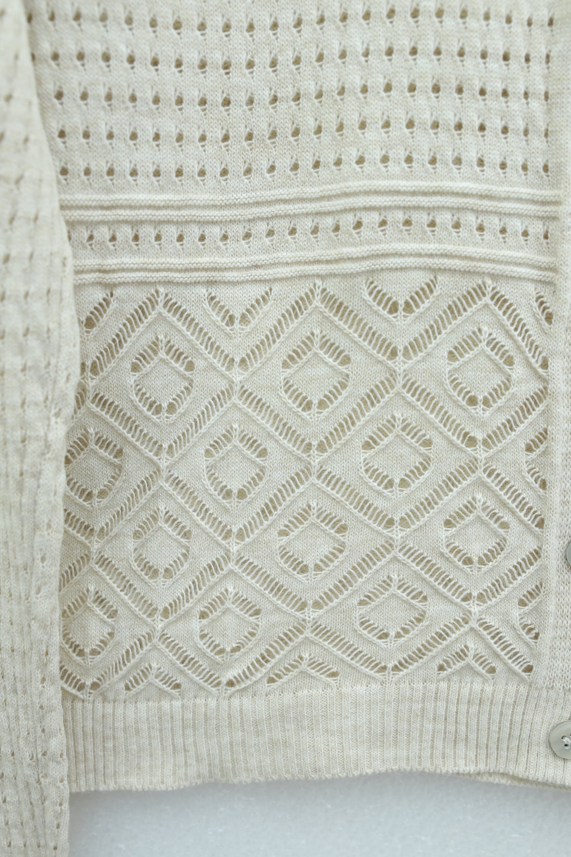 Round Neck Openwork Button Cardigan - Stone - Podyumplus - by Peralane - photo 6