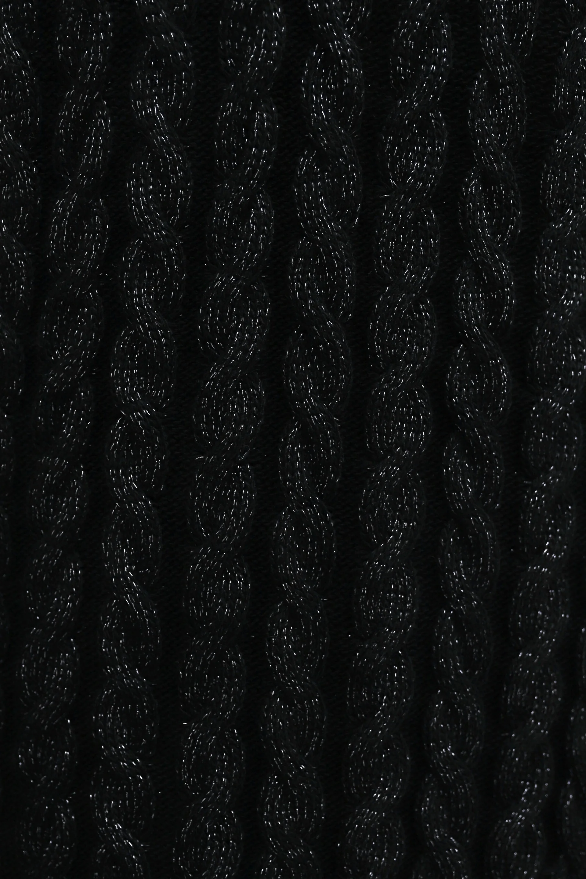 Black Basket Knit Shimmer Midi Dress - Podyumplus - by Peralane - photo 6