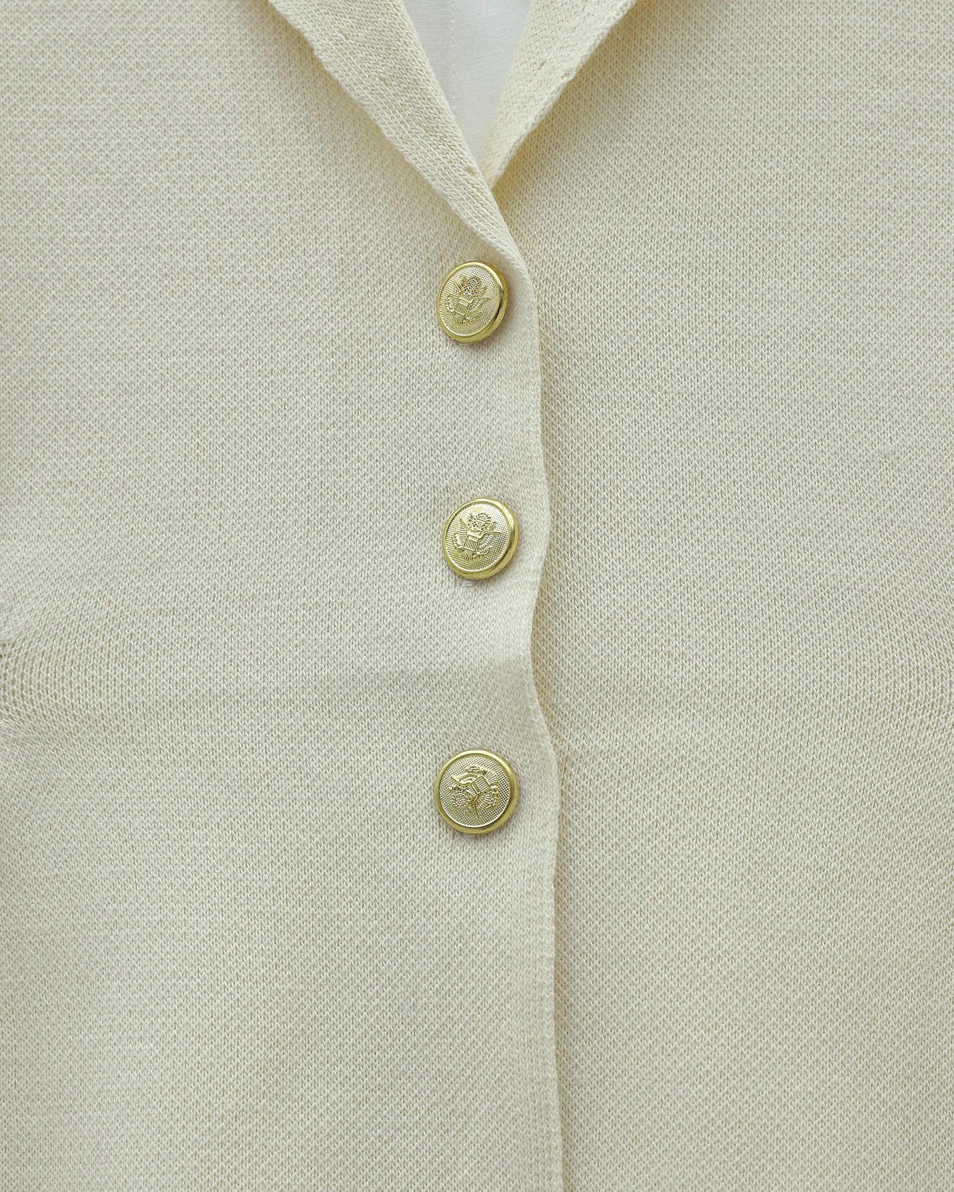 Buttoned V-Neck Vest and Trousers Knit Co-ord Set - Cream - Podyumplus - by Peralane - photo 4