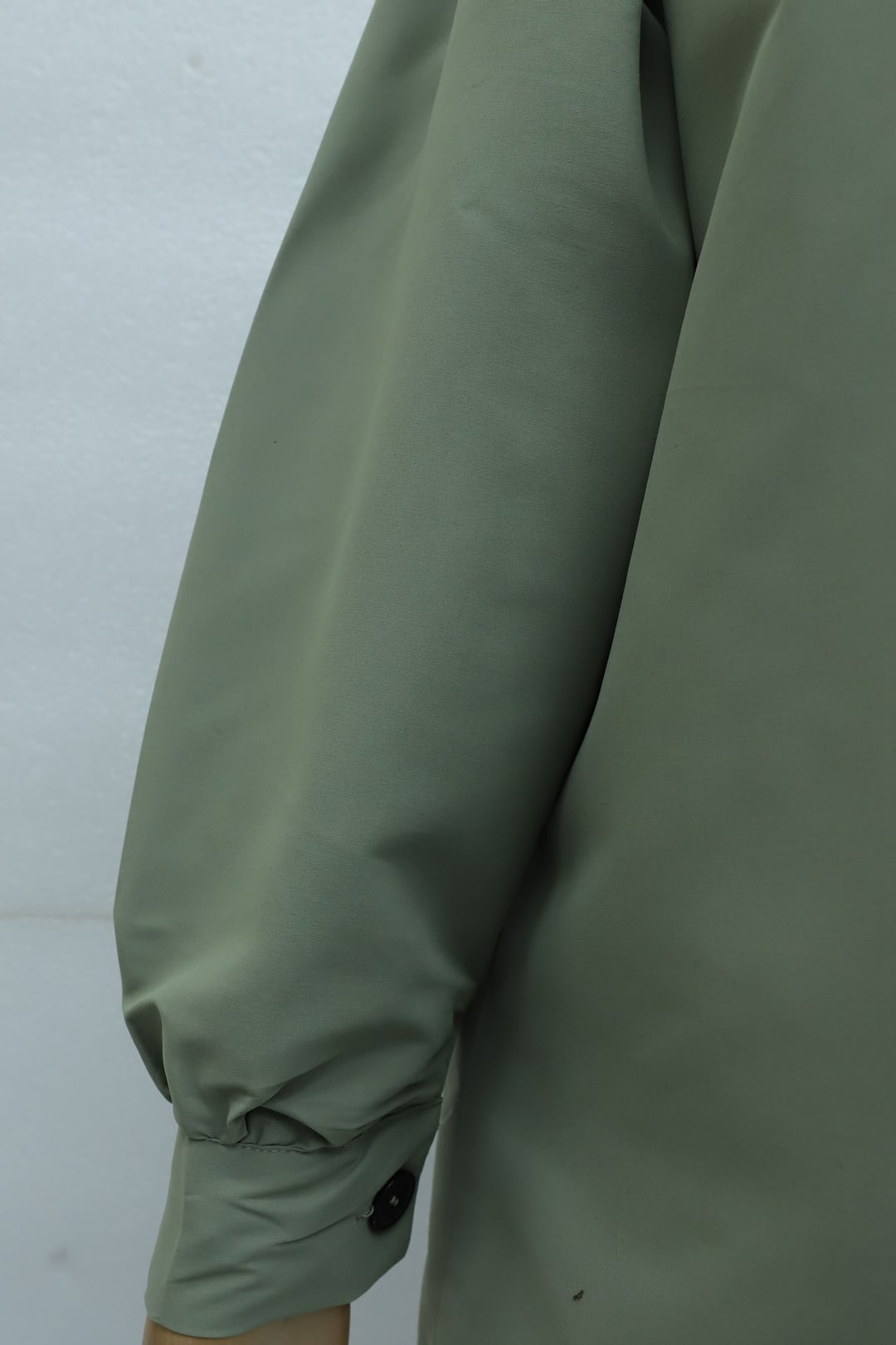 Balloon Sleeve Double Pocket Lined Button-Front Trench Coat - Sage Green - Podyumplus - by Peralane - photo 6