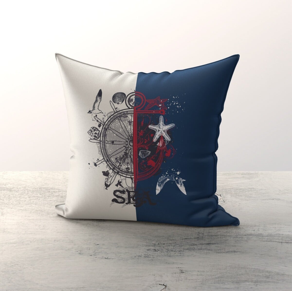 Children's Printed Cushion Cover 43x43 cm - Nautical Mix - Talia Home - by Peralane